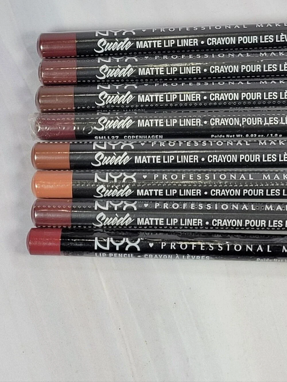 8 Piece NYX Suede Matte Lip Liner & Slim Pencil Bundle NEW!